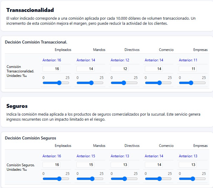 Decisiones — Transacciones y seguros
